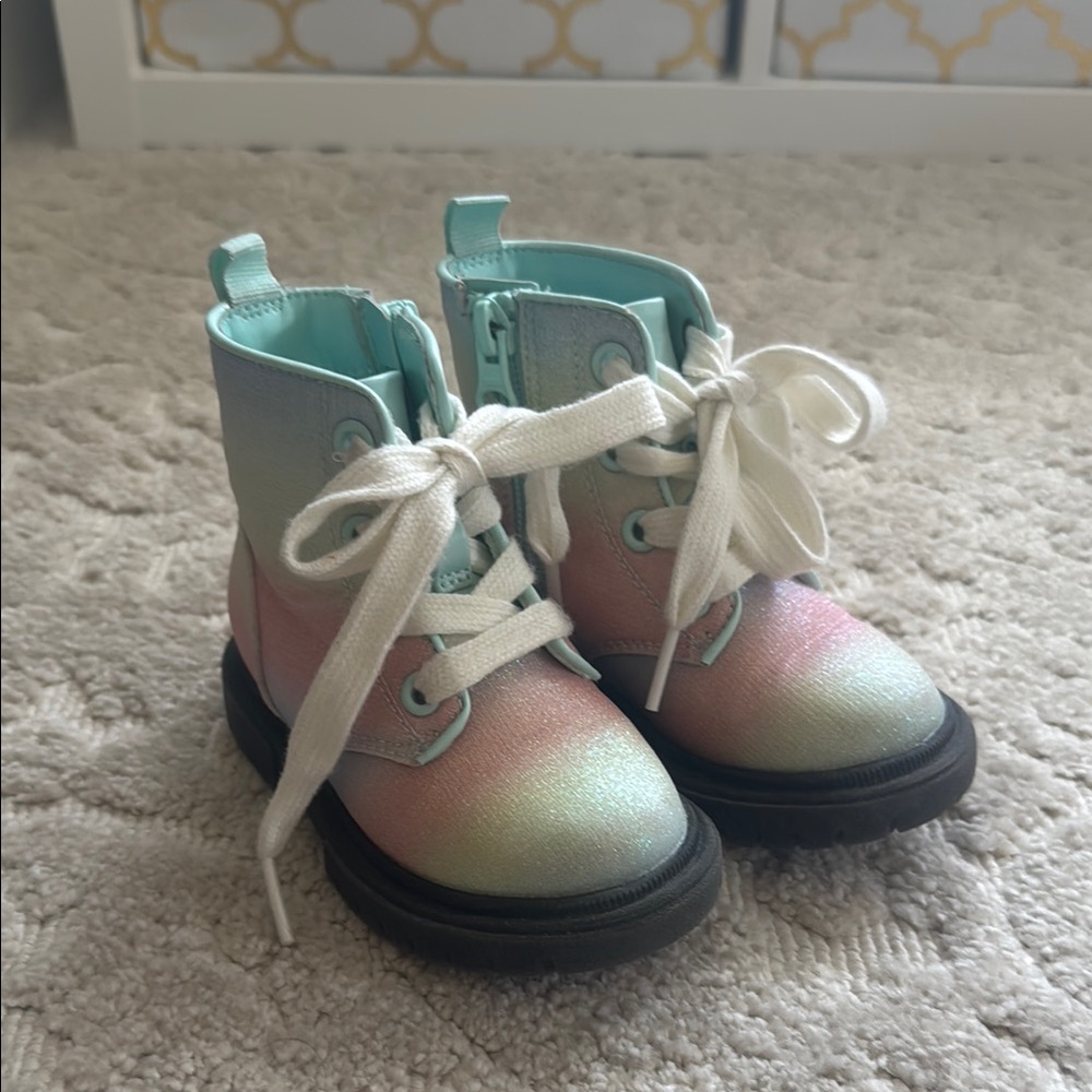 Cat & Jack Pink and White Boots Stylish and Durable